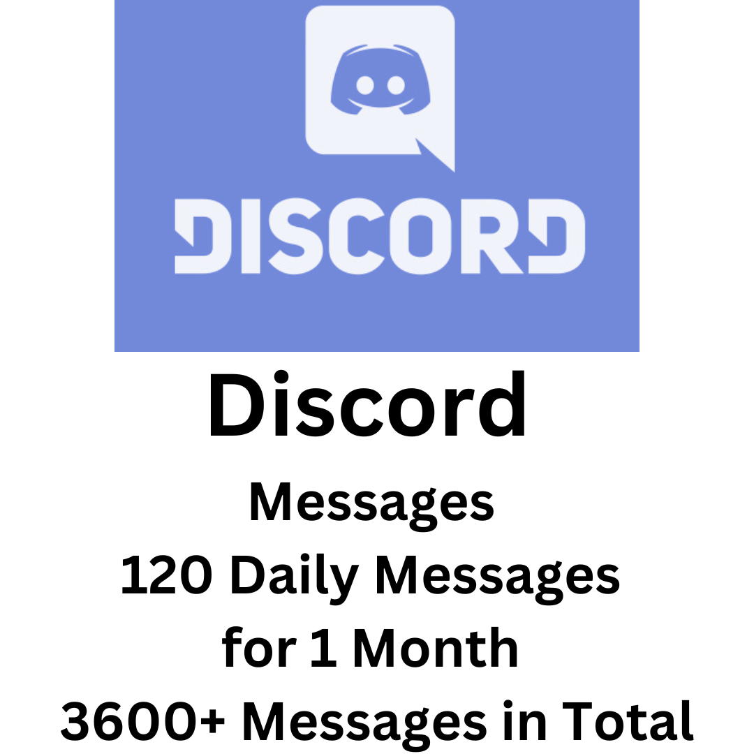 Discord 120 Daily Messages for 1 Month 3600+ Messages in Total