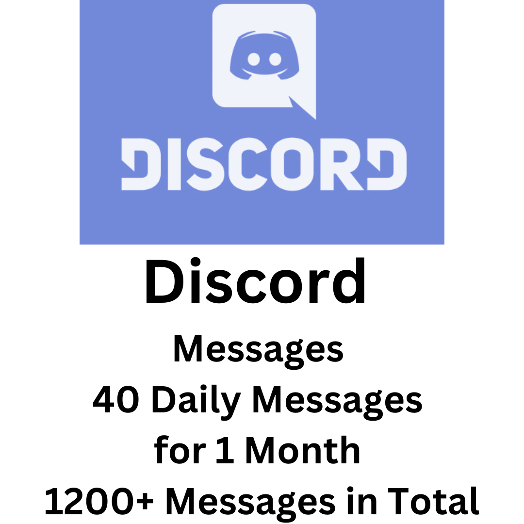 Discord 40 Daily Messages for 1 Month 1200+ Messages in Total