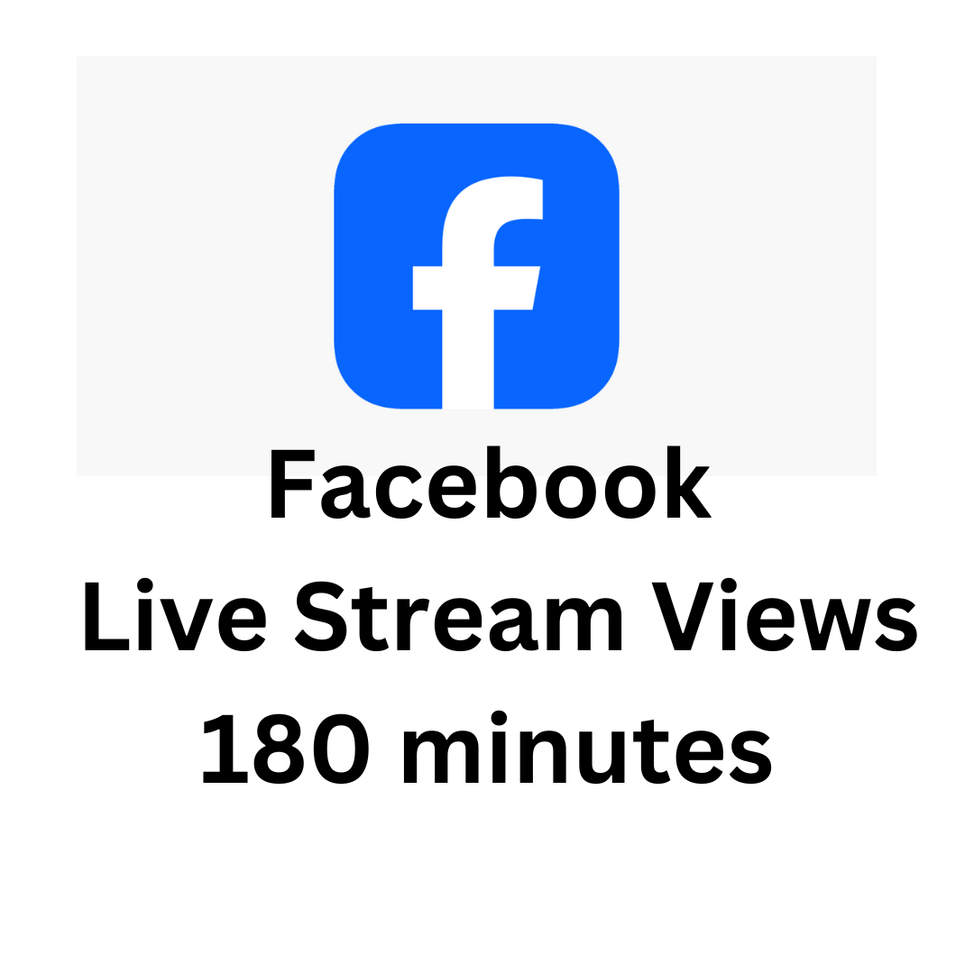 Facebook Live Stream Views 180 minutes