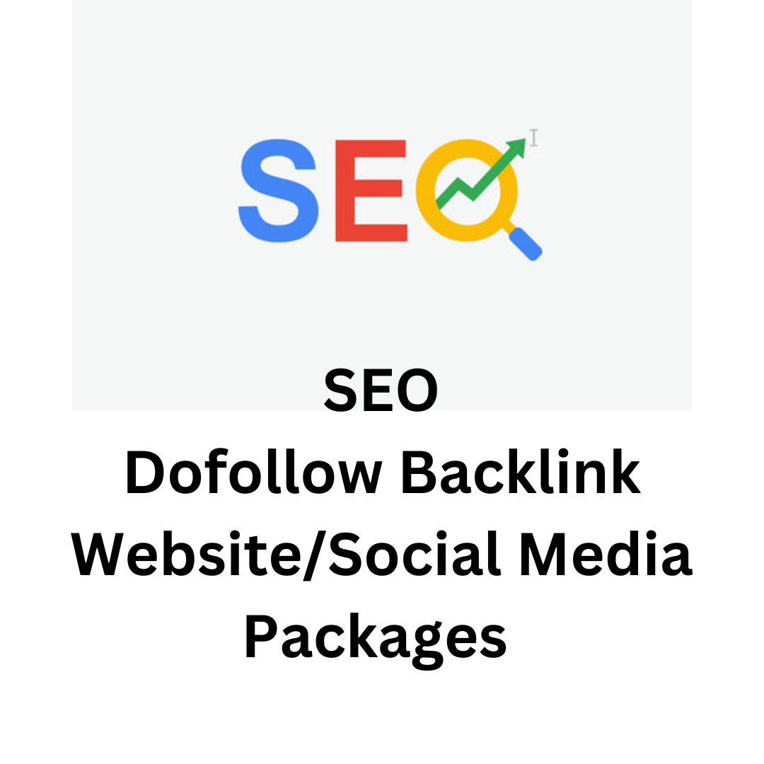 SEO Dofollow Backlink Website/Social Media Packages