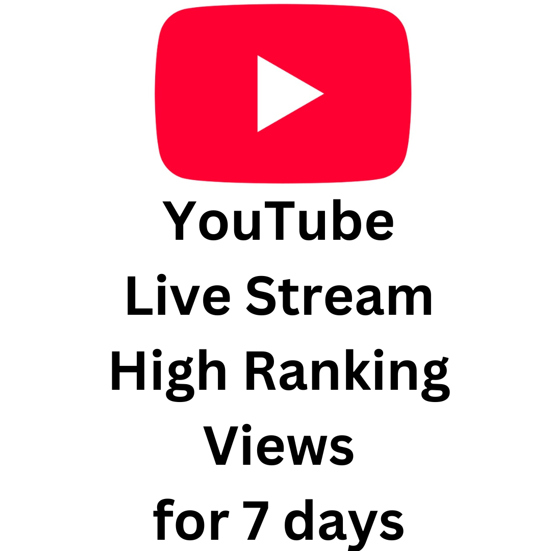 YouTube Live Stream High Ranking Views for 7 days