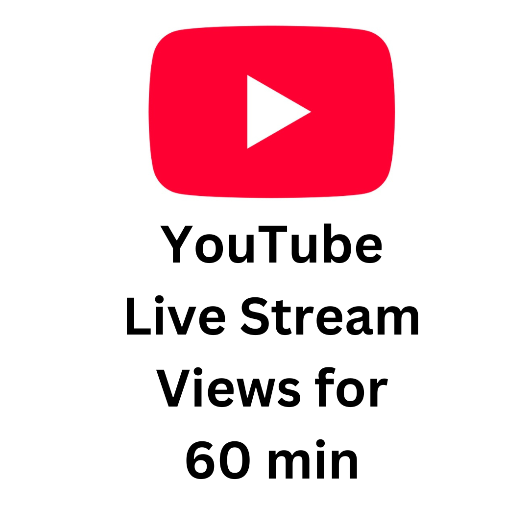 YouTube Live Stream Views for 60 min