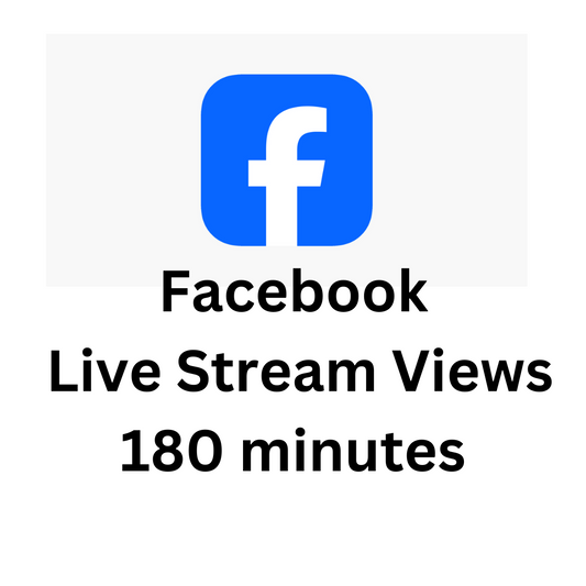 Facebook  Live Stream Views 180 minutes